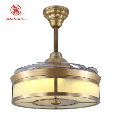 Chine 42 Inch Decorative Ceiling Fan With Led Lamp And Remote Control Ac Invisible Blades Ceiling Fan à vendre