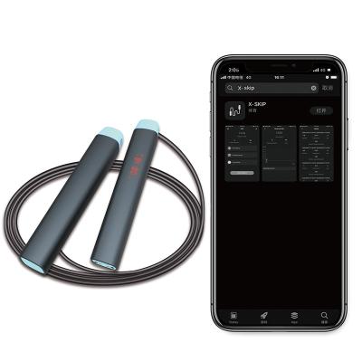 China OEM Logo Skipping Rope Fitness Speed wireless blue smart counting/timing high precision jump rope tooth5.0 rope for sale