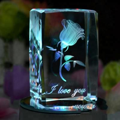 China China Cube Wholesale Customized Crystal Glass Block Blank Glass And Crystal For 3D Laser Engraving for sale