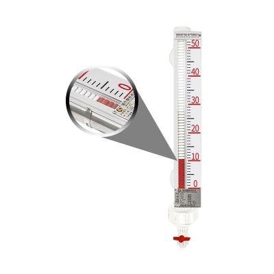 China Boiler Stainless Steel Water Level Side Mounted Top Mounted With Flip Remote Magnetic Float PP Level Meter CP-65 for sale