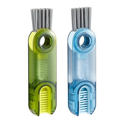 China OEM 3 In 1 Bottle Cup Lid Brush Silicone Matrial Straw Crevice Cleaning Tools for sale