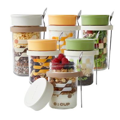 China 6 Pack Overnight Oats Containers With Lids For Oatmeal Pudding Yogurt Fruit Salad Storage for sale