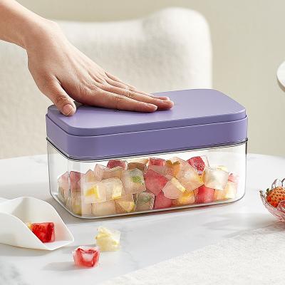 China Ice Cube Maker Mold for Freezer Ice Cube Tray With Ice Storage Bin for sale