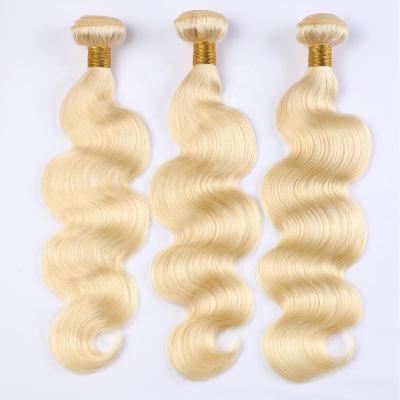 China Hot Selling Silky Straight Blonde 613 Brazilian Virgin Hair Body Wave Hair Bundles Hot Selling for sale