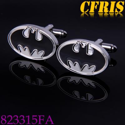 China Batman Cuff Link Fashion Cool Men's Shirts Cufflinks Superhero Black Bat Home For Men's Gift Box for sale