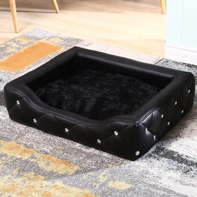 China Stocked Good Price Cute Luxury Wholesale Custom Logo Dog Cat Pet Bed Sofa for sale