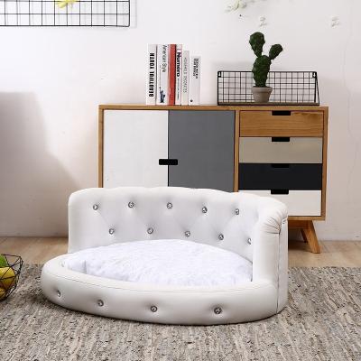 China Stocked Durable High-End Home Use Pink Cute Luxury Lovely Dog Cat Pet Sleeping Bed Sofa for sale