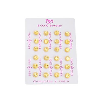China JXX JED-08 CLASSIC factory small heart star butterfly gold plated stud earrings jewelry for sale