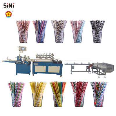 China Factory Sini Mc510 Automatic High Speed Colored Recycled Paper Straw Making Machine for sale
