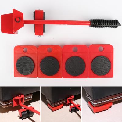 China Professional 5Pcs Household Furniture Transport Lifter Tool Kit Heavy Substances Moving Multifunctional DIY Tool Kit Furniture Motor Manual for sale