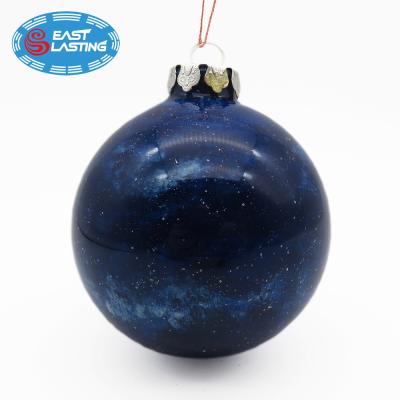 China Promotion Christmas Gift Snow Globe Souvenir Christmas Ornaments Glass Tree Ball Hanging, 10cm Glass Ball for sale