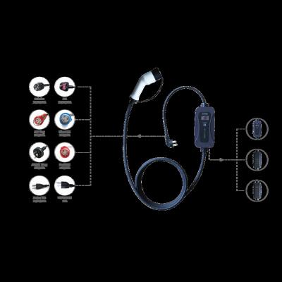 China Safty Car Charger 16A Home EV Car Indicator Lights IEC 62196-2 charger mode2 charging for sale