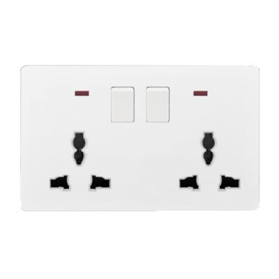 China Residential / General Purpose UK Standard Wall Mounting Home Switch And 13A Dual Socket Electrical Outlet Position Switch With Dual Mode for sale