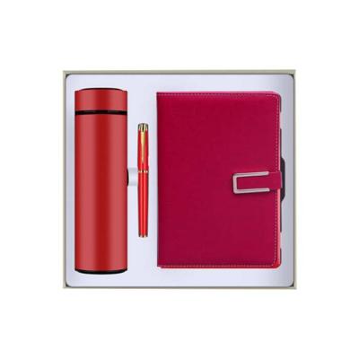 China Agriculture 500ml double wall stainless steel vacuum cup vacuum cup gift set Luxury insulated water bottle with notebook pen and U Disk for sale