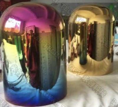 China PVD Coating Service on Glass Candle Holder, Glass ware Decorative coatings by PVD Plating for sale