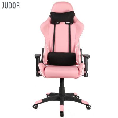 China (Size) Judor Adjustable Leather PU Swivel Computer Chair Office Gaming Chair Racing Chair for sale