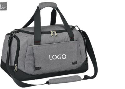 China 35L Grey Classical Custom Canvas Duffle Bags For Traveling / Sporting for sale