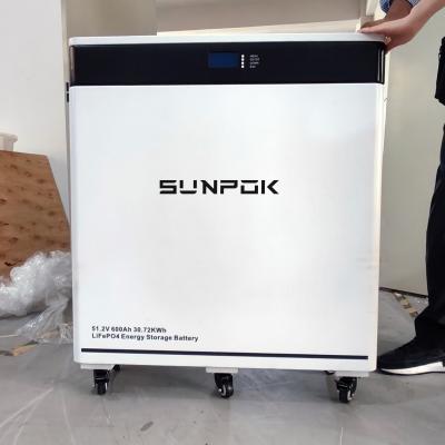 중국 48v 51.2v 600ah 바닥형 Lifepo4 배터리 200A 스마트 BMS 30kwh 리?? 배터리 가정용 에너지 저장 판매용