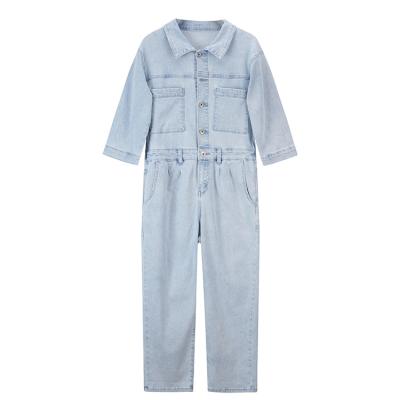China QUICK DRY Customized Comfy Overalls Camis Fashion Women Logo Women Jeans Custom Denim Overalls for sale
