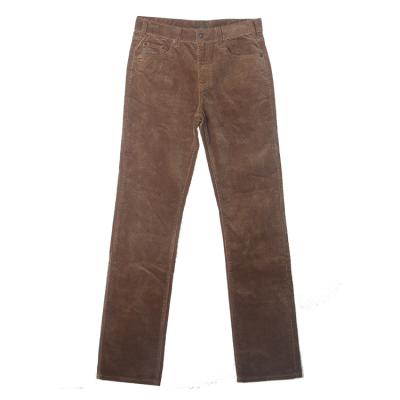 China Custom Customized Logo Men's Breathable Classic Over Dye Corduroy Trousers Twill Pants for sale