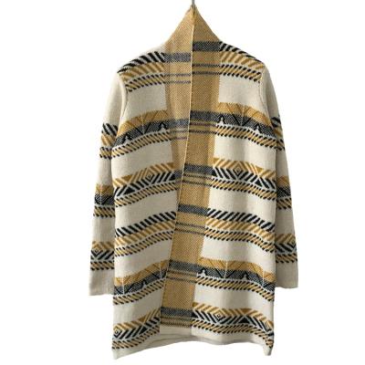 China Autumn and winter fashion high quality ladies knitted cardigan anti-shrink cardigan jacket for sale