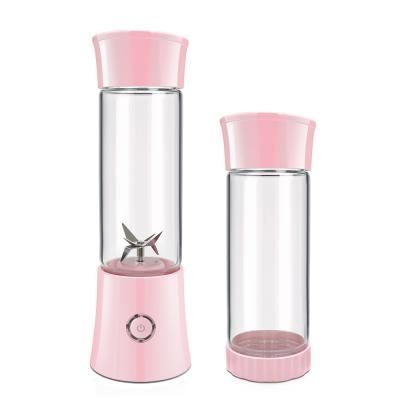 China Hot Selling 6 Blade Car USB Smoothie Blender Personal High Speed Glass Bottle Portable Electric Juicer for sale