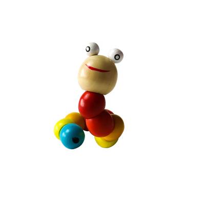 China C05802 Palmerworm Grab Colorful Wooden Variable Palmerworm Gripping Toy Twisting Palmerworm Toys For 2 Year Old for sale