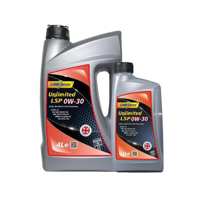 China Lubemaxx Unlimited LSP 0W-30 Aceites para automóviles de pasajeros para motores de gasolina y diesel en venta