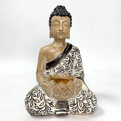 China Vintage Mini Buddha Crafts China Resin Buddha Statue Wholesale Home Decoration Folk Crafts Burst Desktop Decoration for sale