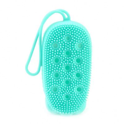 China EXFOLIATE New Style Bpa Solft Wood Pulp Sponge Skin Brush Cleaner Shower Silicone Bath Body Free Brush for sale