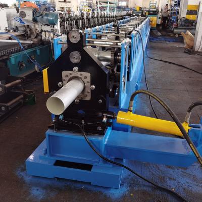 China rollo redondo de acero de la bajada de aguas de la lluvia del codo del tubo de la bajada de aguas del color del diámetro del grueso 75m m de 0.3-0.8m m que forma la máquina en venta
