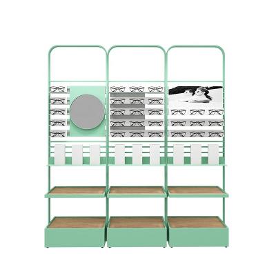 China Eco - Friendly Shopping Mall Furniture Frame Jewelry Sunglasses Show Wall Mounted Optical Display Stand for sale