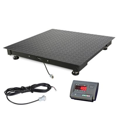 China High Accuracy 1.2m*1.2m 1.5m*1.5m Platform Industry Weigh Scale 2 ton Floor Scale 1t Te koop