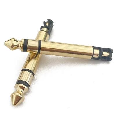 China Gold Plated 6.35mm Mono 50L Audio Male Earphone Plug Connector With Thread For Headphone for sale