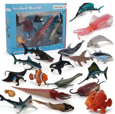 Chine Simulation personnalisée d'usine OEM Vie marine Animaux Modèle Kit d'action Figures miniatures Éducation à vendre