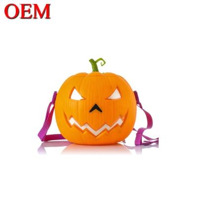 Cina Custom 3D a voce attivata Forma di zucca luminosa Popcorn OEM Cute Food Container Bucket in vendita