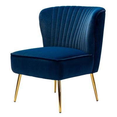 China Lucxury Latest Modern Velvet Side Chair Shell Tufted Design Latest Upholstery Velvet Sofa Lounge Lazy Chair for sale