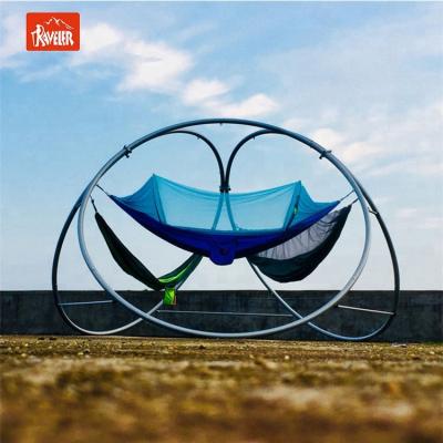 China Heavy Duty Stainless Steel Circle Heavy Duty Hammock Stand 3 Rings Combination Stand For Hammock for sale