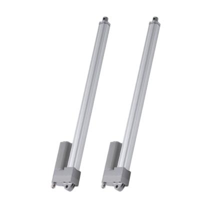 中国 DCアクチュエータ 24V 12V IP66 45dB 低騒音 200KG 最大 推力 50mm - 600mm ストローク 販売のため