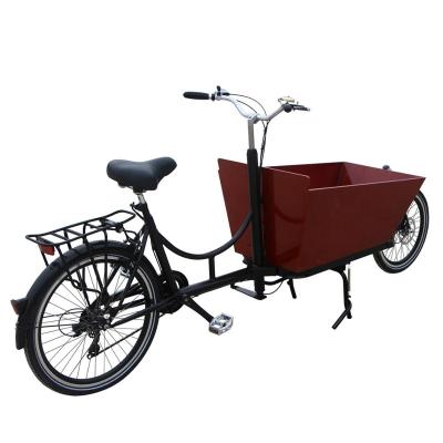 China 2021 New 6 Speed Front Loading Cargo Bicycle 2 Wheel Luxury Family Bakfiets for sale