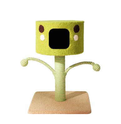 China Wooden Cat Tree With Sisal Post Toy For Cute Small Size Cat for sale