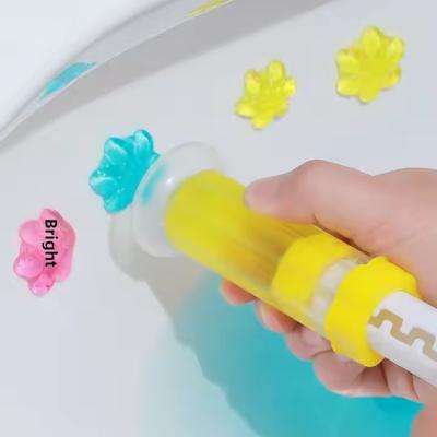 China Fresh Scent Disposable Toilet Deodorizer Artifact Bathroom Descaling Cleaning Agent Flower Toilet Gel for sale