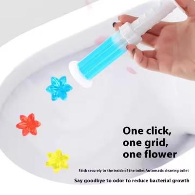 China Creative Disposable Flower Gel Deodorizer Fresh Fragrance Bathroom Air Freshener Toilet Gel for sale