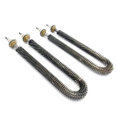 China Electric Air Duct Heater 240volt 3000w Electric Finned Tubular Air Round Industrial Finned Tubular Heater for sale