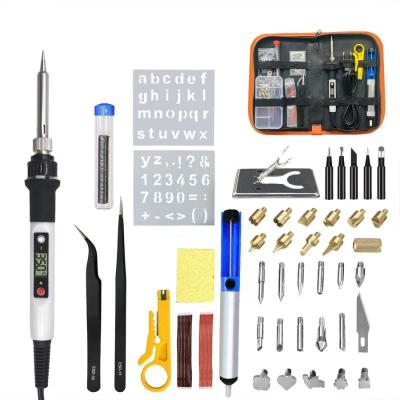 China 20 Seconds To Melt Tin 936H Soldering Iron Set 80W Power Electric Soldering Iron With Burning Tool Kit Wood Pyrography Best Price for sale