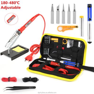 China 20 Seconds To Melt Tin Electric Soldering Irons Kit Temperature Setting Electric Iron 80W High Power Soldering Iron Kit for sale