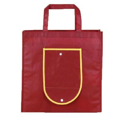 Cina Le borse riutilizzabili non tessute resistenti dello strappo, piegano la stampa di colore pieno della borsa di totalizzatore in vendita
