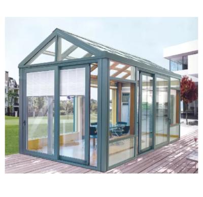 China Factory supply modern custom aluminum glass house sunrooms garden home garden outdoor glass room for sale