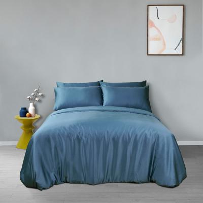 China 100% Luxury Nondisposable Bedspread Set 60S 300Tc Bedding Set King Size Duver Cover Plain Tencel Eucalyptus Bed Sheet Sets for sale