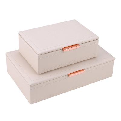 China Wholesale Jewelry Case Watch Case Factory OEM PU Leather Jewelry Storage Box Large for sale